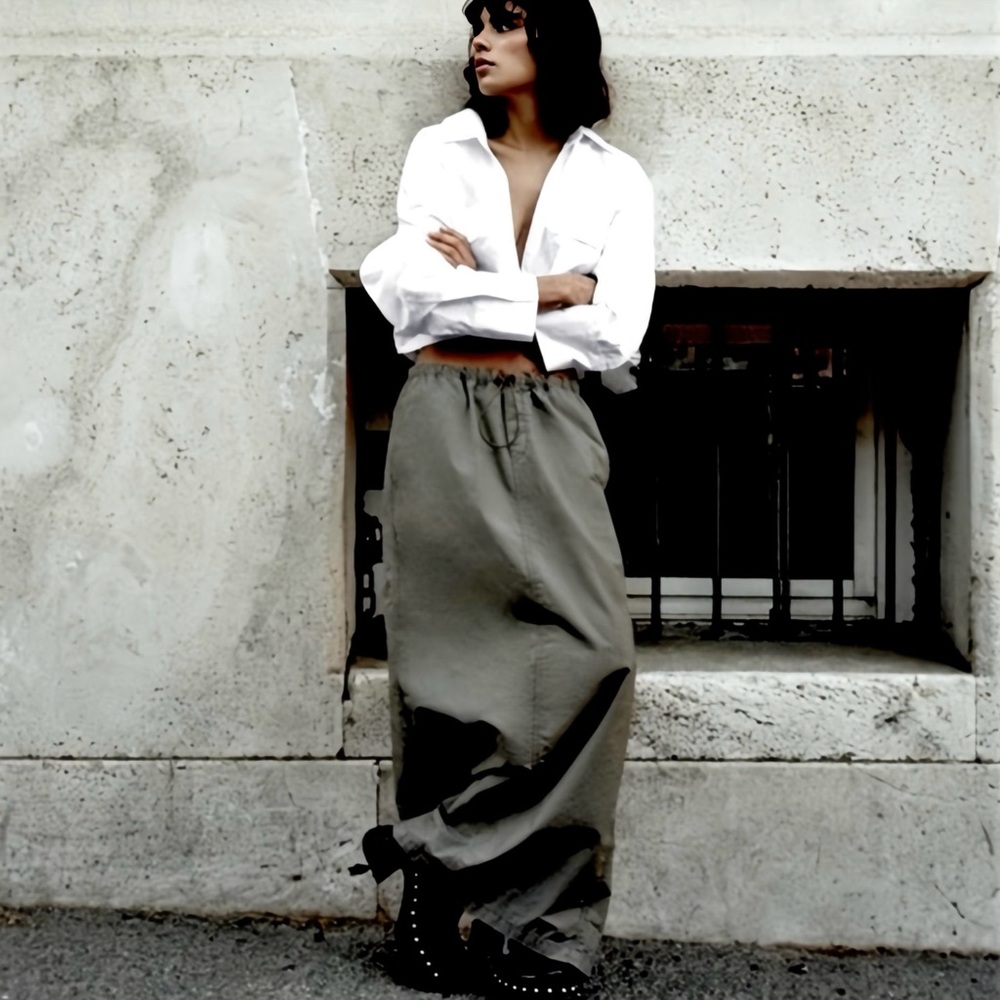 Zara Women's Gray Pencil Skirt - Picture 3 of 8